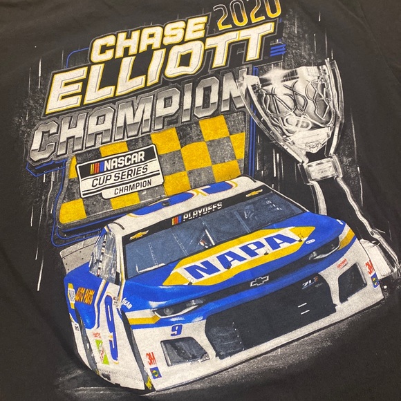 Chase Elliott 2020 Champion SS Tee Shirt Men’s Large Hedrick MotorSports - Picture 4 of 11